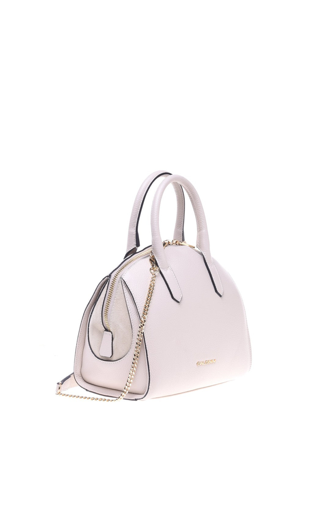 Cream tumbled calfskin handbag