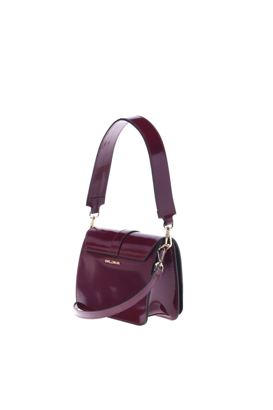 Burgundy leather shoulder bag