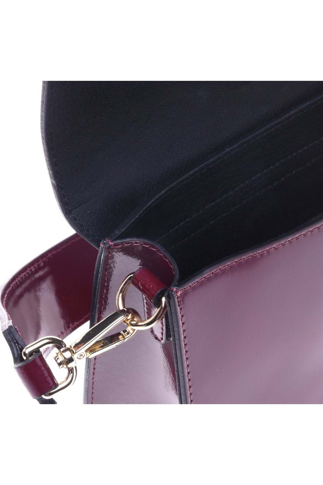 Burgundy leather shoulder bag