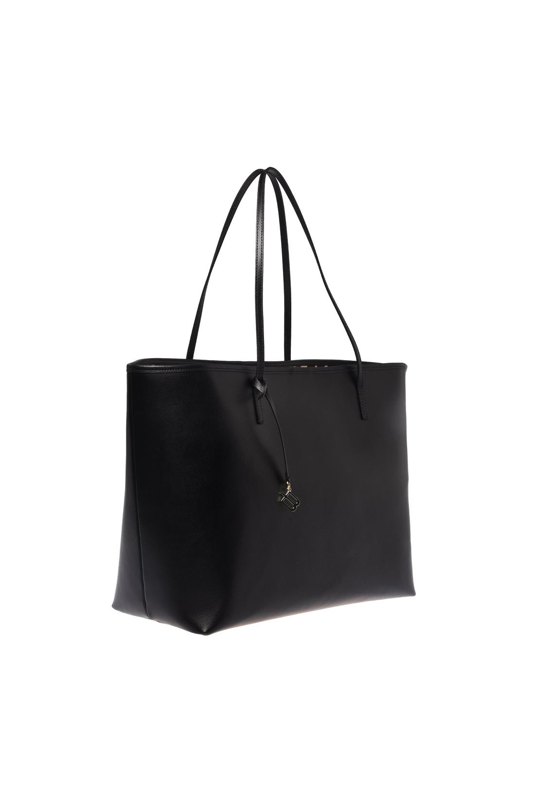 Handbag in black palmellato leather-Baldinini-ARCHIVIST