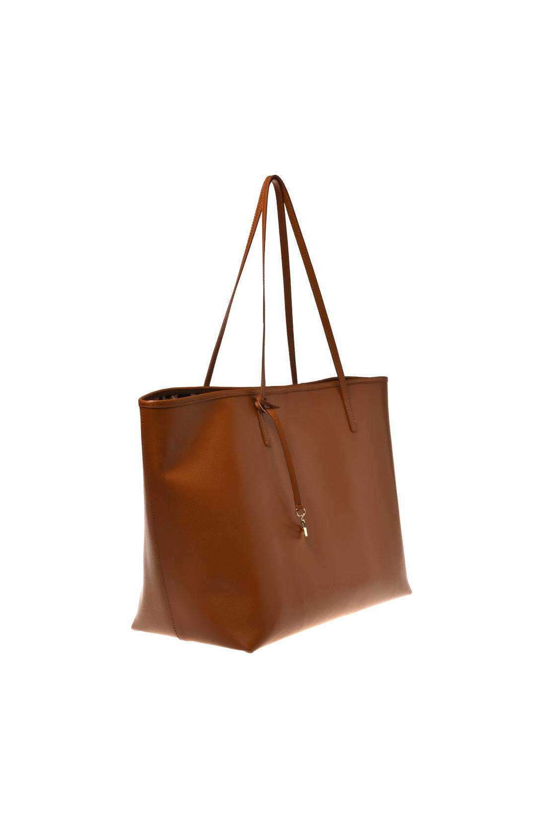 Handbag in brown palmellato leather-Baldinini-OUTLET-ARCHIVIST-ARCHIVE-SALE