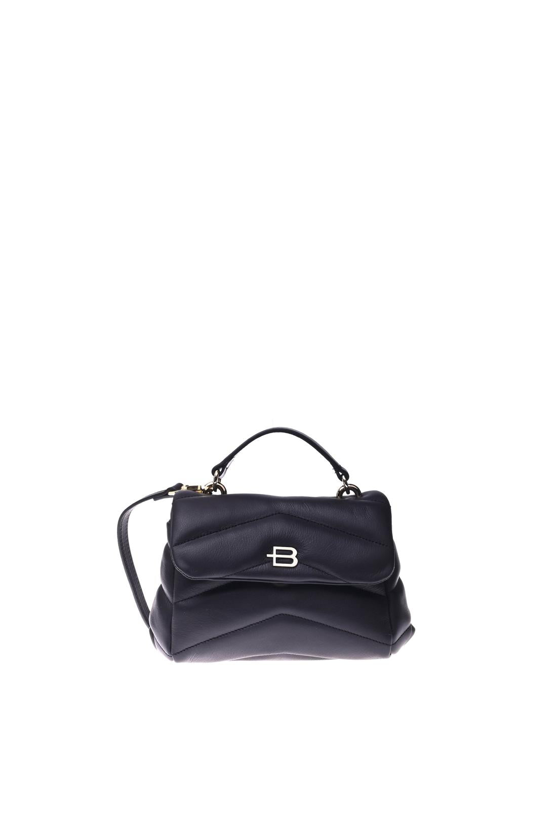Quilted leather crossbody bag-Baldinini-NERO-ARCHIVIST