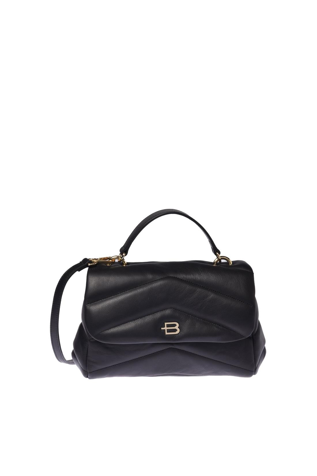 Quilted leather crossbody bag-Baldinini-NERO-ARCHIVIST