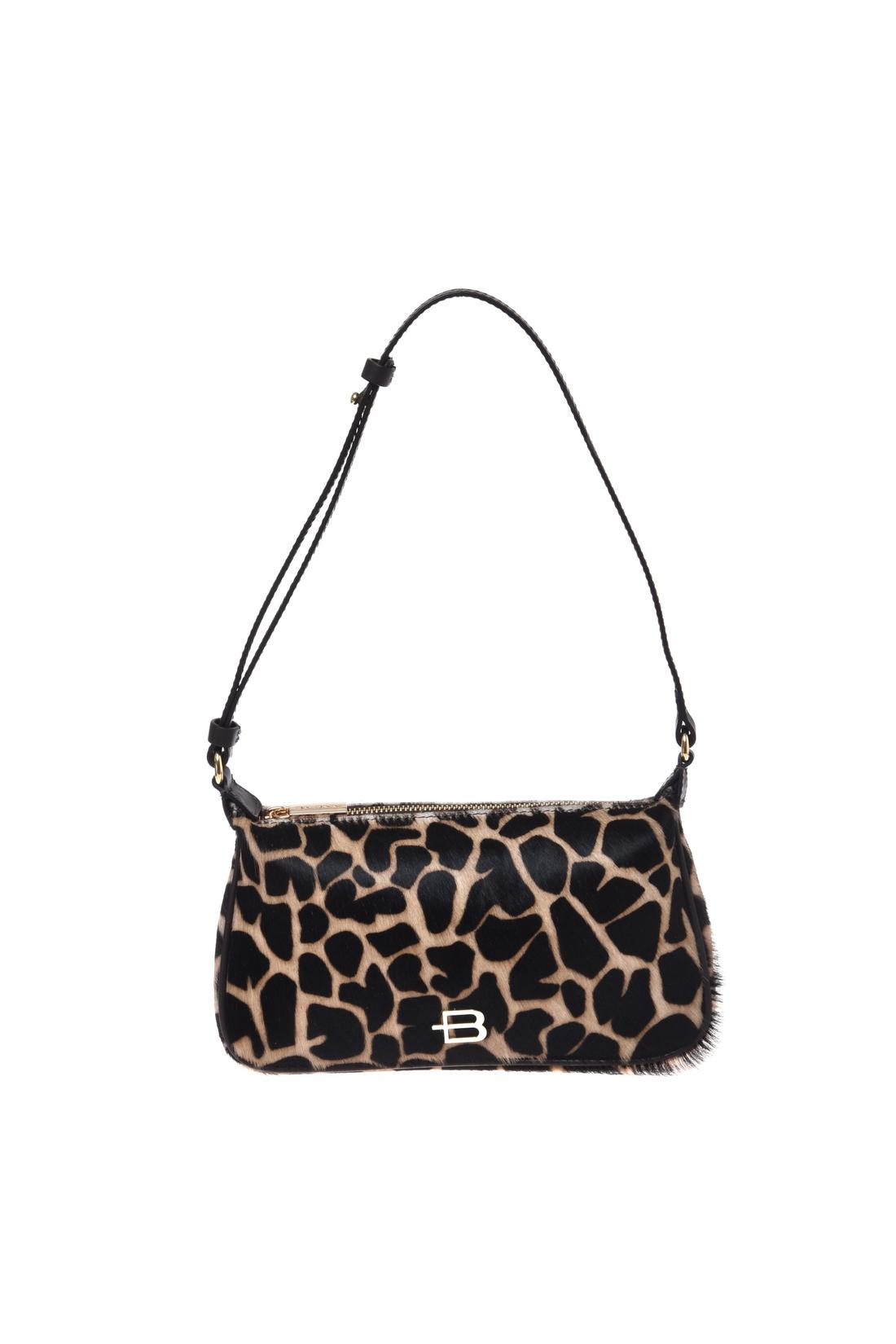 Shoulder bag in pony-effect leather with giraffe print-Baldinini-OUTLET-GIRAFFATO-ARCHIVIST-ARCHIVE-SALE