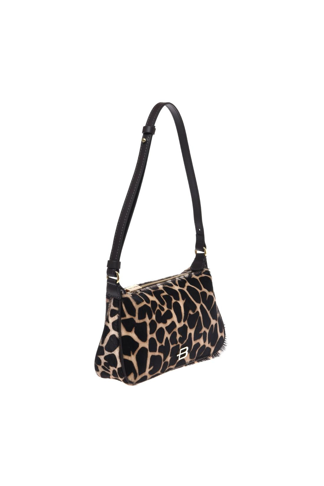 Shoulder bag in pony-effect leather with giraffe print-Baldinini-OUTLET-ARCHIVIST-ARCHIVE-SALE