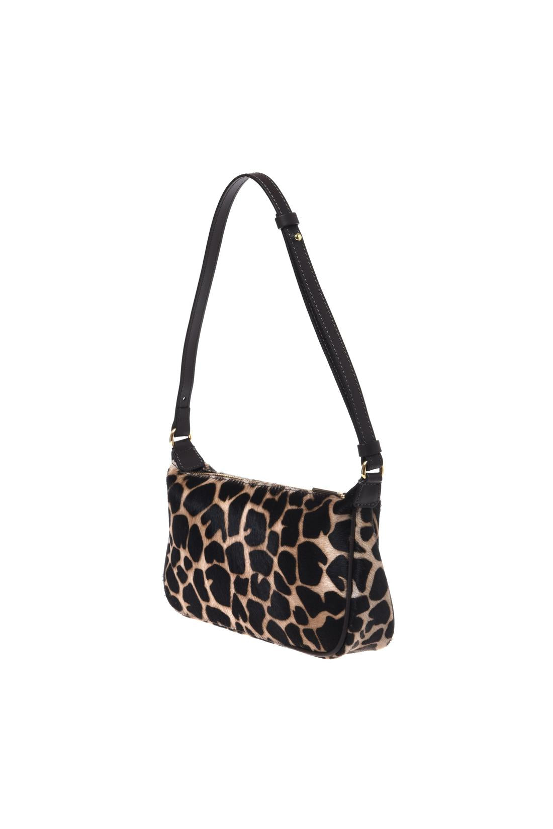 Shoulder bag in pony-effect leather with giraffe print-Baldinini-OUTLET-ARCHIVIST-ARCHIVE-SALE