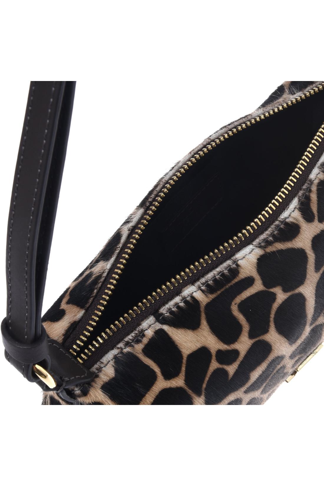 Shoulder bag in pony-effect leather with giraffe print-Baldinini-OUTLET-ARCHIVIST-ARCHIVE-SALE
