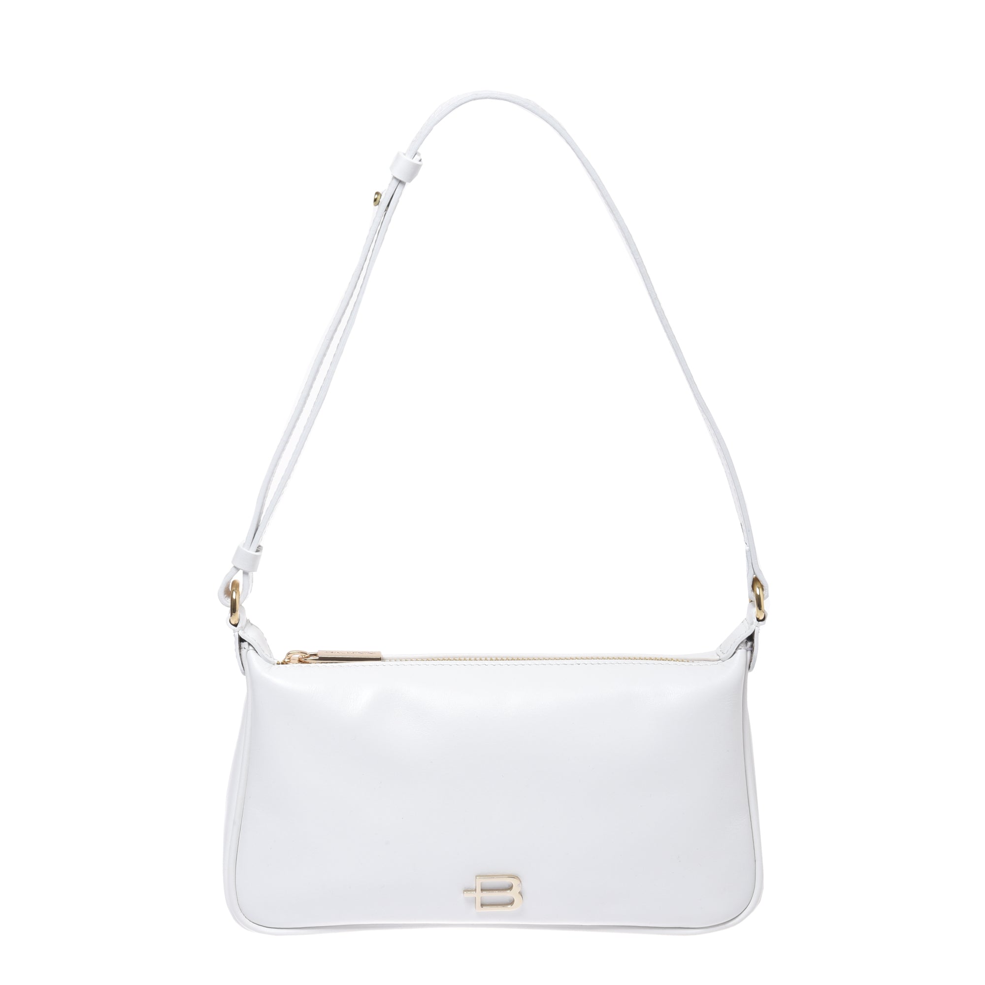 Black nappa leather shoulder white-Baldinini-OUTLET-BIANCO-ARCHIVIST-ARCHIVE-SALE