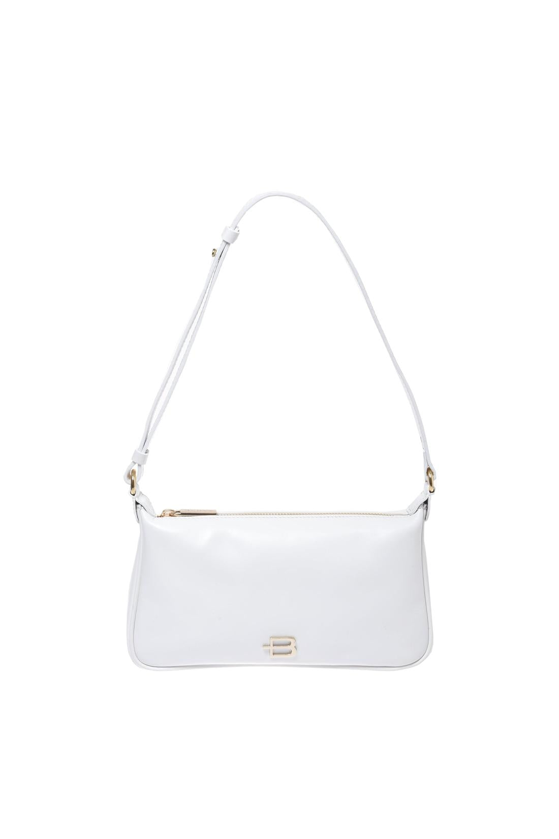 Black nappa leather shoulder white