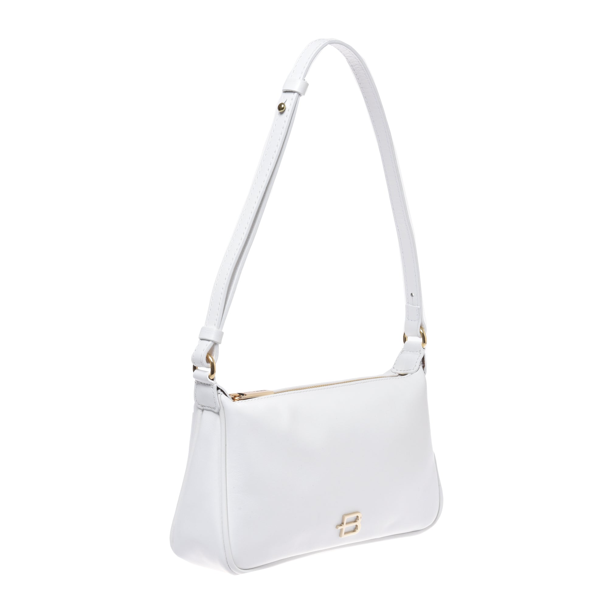 Black nappa leather shoulder white-Baldinini-OUTLET-ARCHIVIST-ARCHIVE-SALE