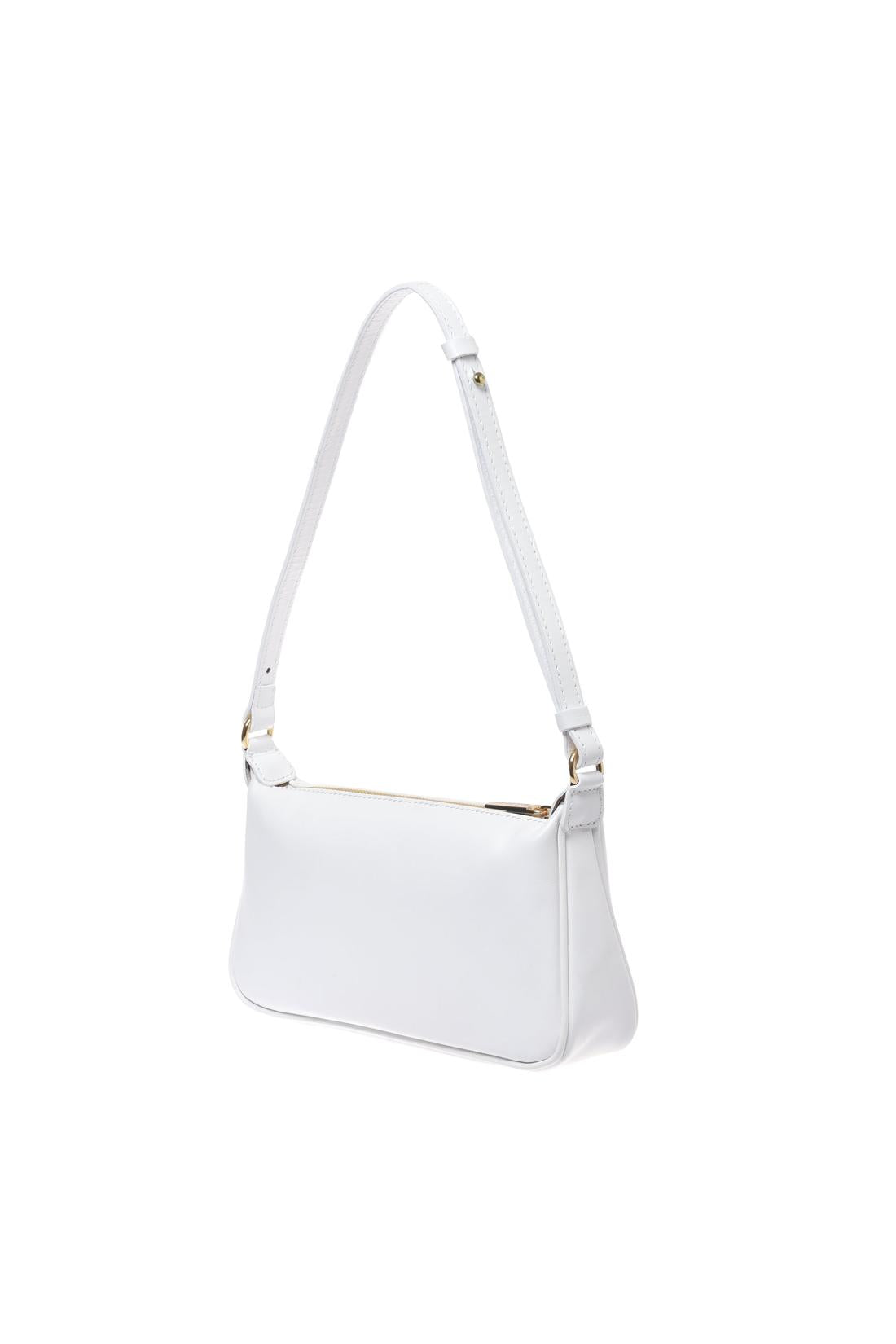 Black nappa leather shoulder white