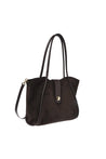 Baldinini-Dark brown suede leather shoulder bag-Accessories-Black-Deal-Outlet-by-ARCHIVIST