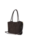 Baldinini-Dark brown suede leather shoulder bag-Accessories-Black-Deal-Outlet-by-ARCHIVIST