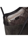 Baldinini-Dark brown suede leather shoulder bag-Accessories-Black-Deal-Outlet-by-ARCHIVIST