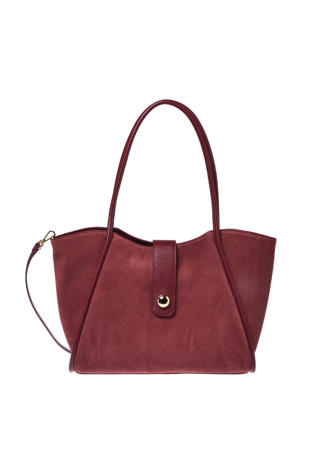 Baldinini-Burgundy suede leather shoulder bag-Accessories-Black-Deal-Outlet-by-ARCHIVIST