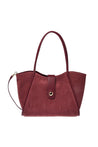 Baldinini-Burgundy suede leather shoulder bag-Accessories-Black-Deal-Outlet-by-ARCHIVIST