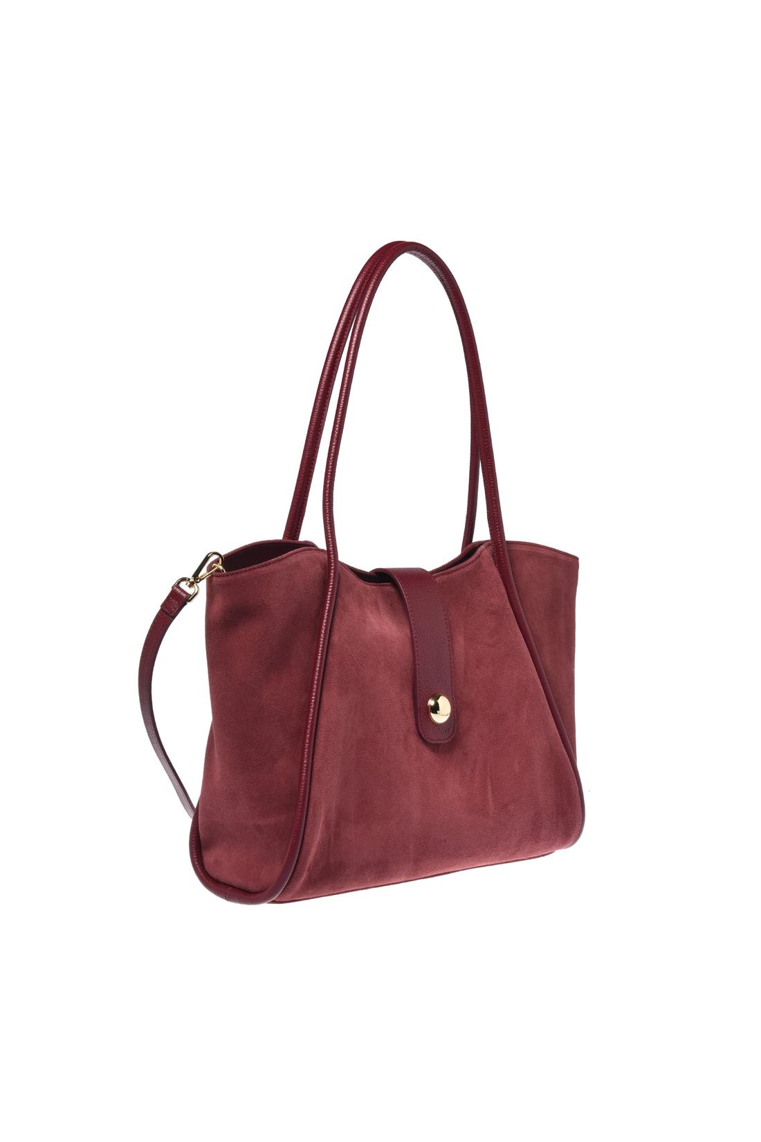 Baldinini-Burgundy suede leather shoulder bag-Accessories-Black-Deal-Outlet-by-ARCHIVIST