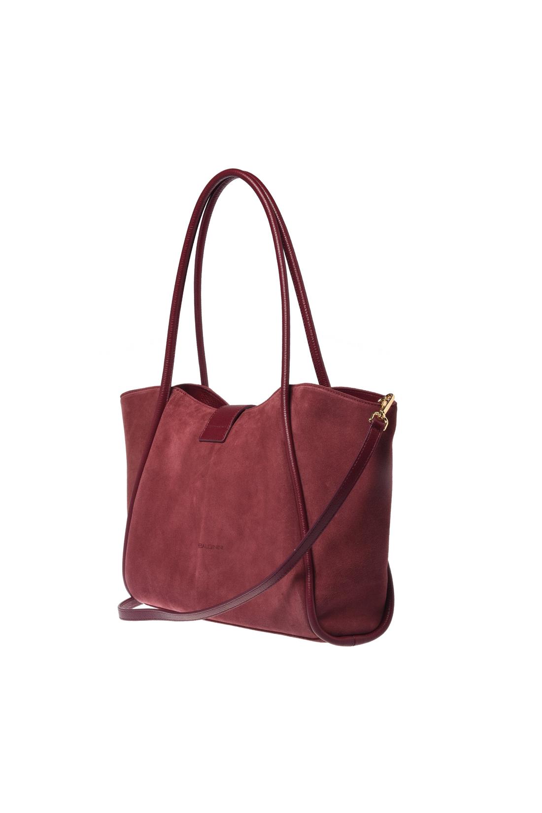 Baldinini-Burgundy suede leather shoulder bag-Accessories-Black-Deal-Outlet-by-ARCHIVIST