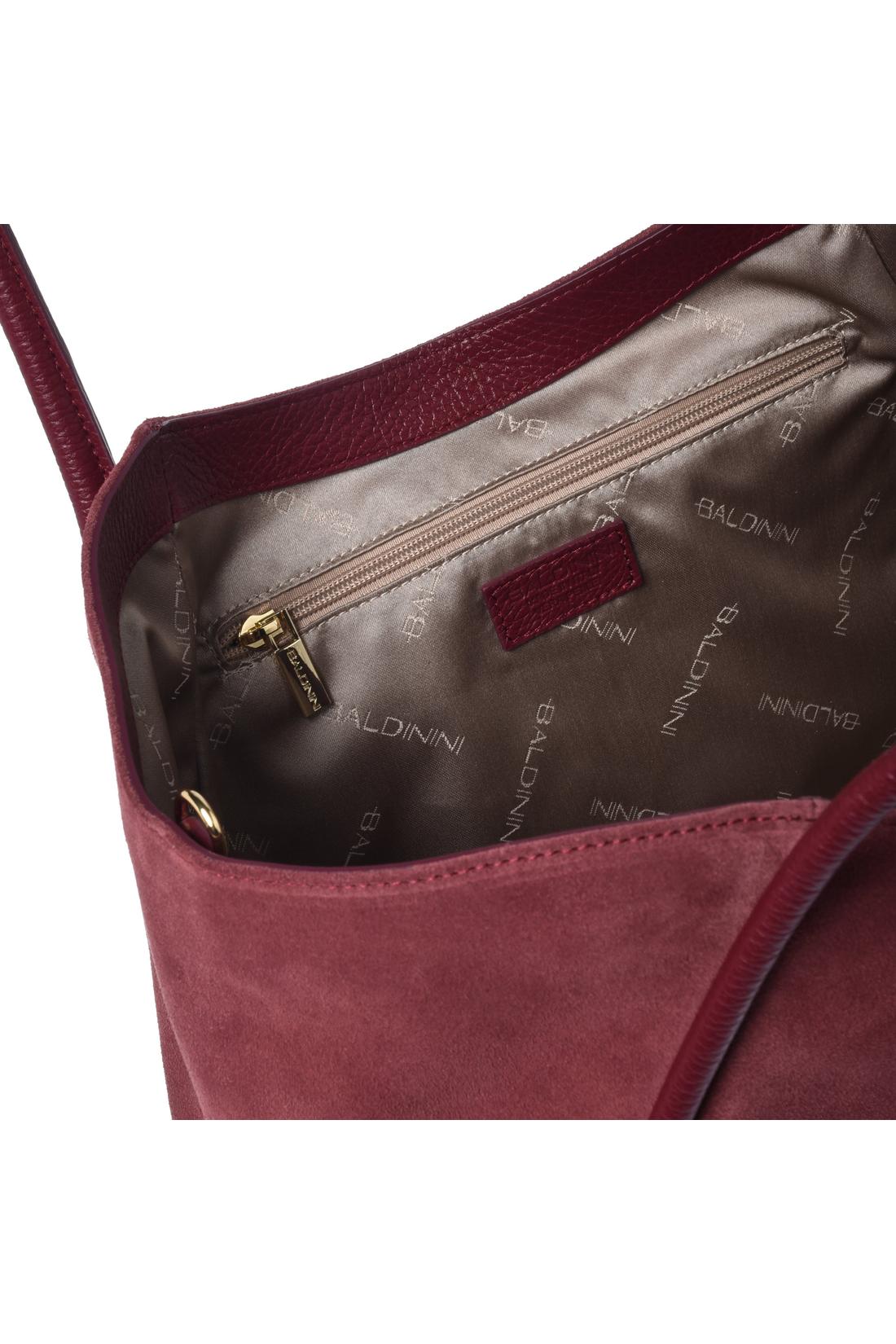 Baldinini-Burgundy suede leather shoulder bag-Accessories-Black-Deal-Outlet-by-ARCHIVIST