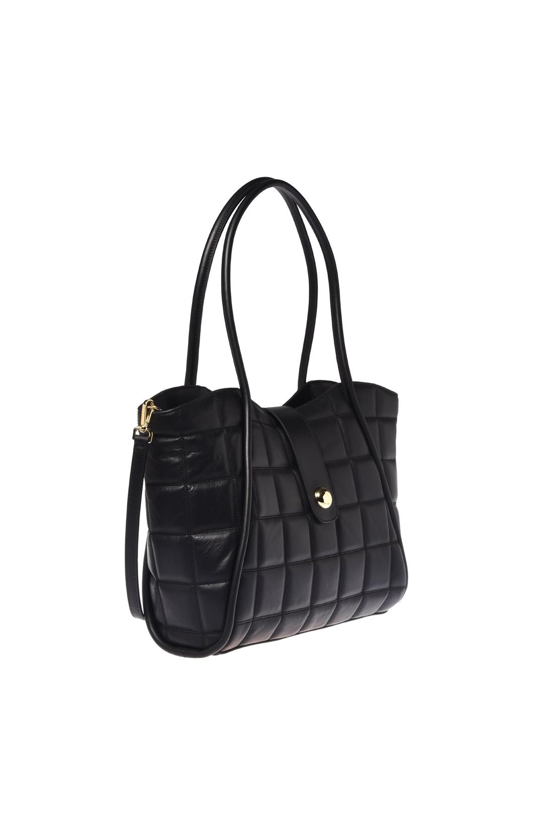 Baldinini-Shoulder bag in black quilted leather-Accessoires-Black-Deal-Outlet-by-ARCHIVIST