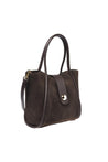 Baldinini-Dark brown suede leather shoulder bag-Accessories-Black-Deal-Outlet-by-ARCHIVIST