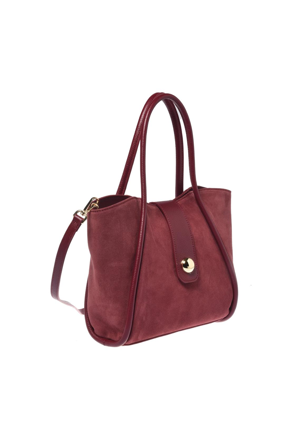 Baldinini-Burgundy suede leather shoulder bag-Accessories-Black-Deal-Outlet-by-ARCHIVIST