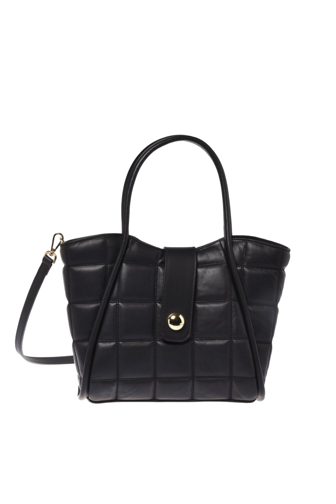 Baldinini-Shoulder bag in black quilted leather-Accessories-Black-Deal-Outlet-by-ARCHIVIST