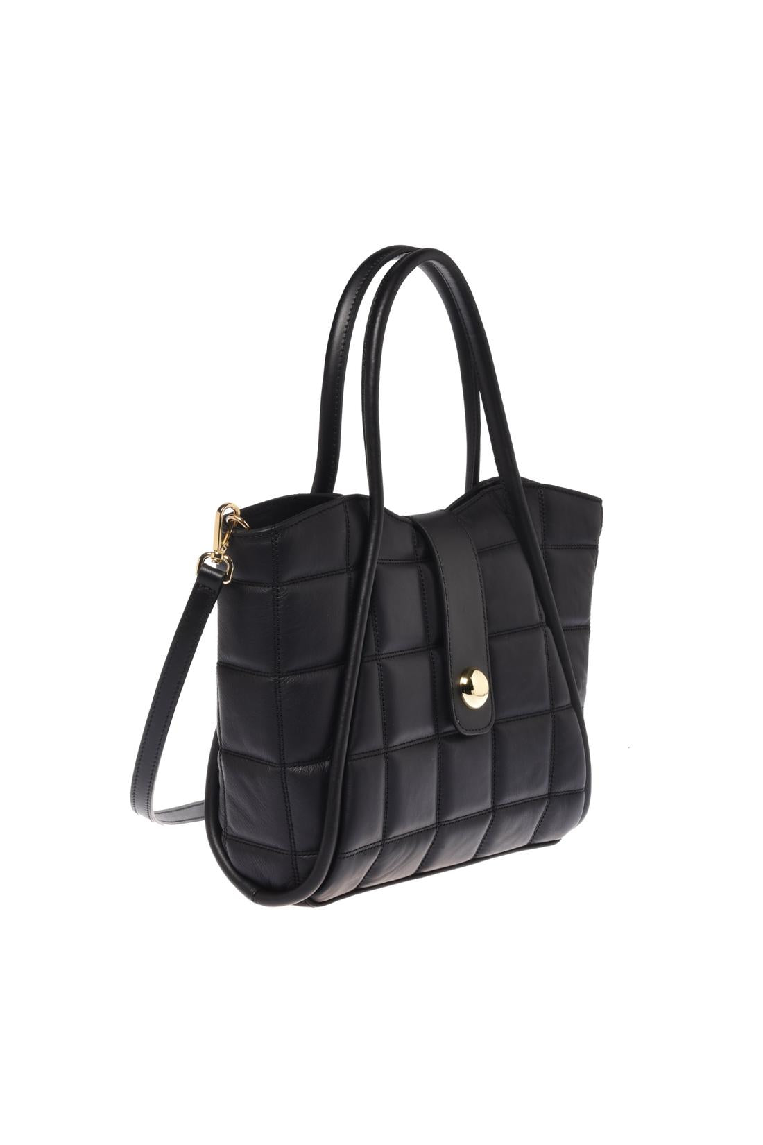 Baldinini-Shoulder bag in black quilted leather-Accessories-Black-Deal-Outlet-by-ARCHIVIST