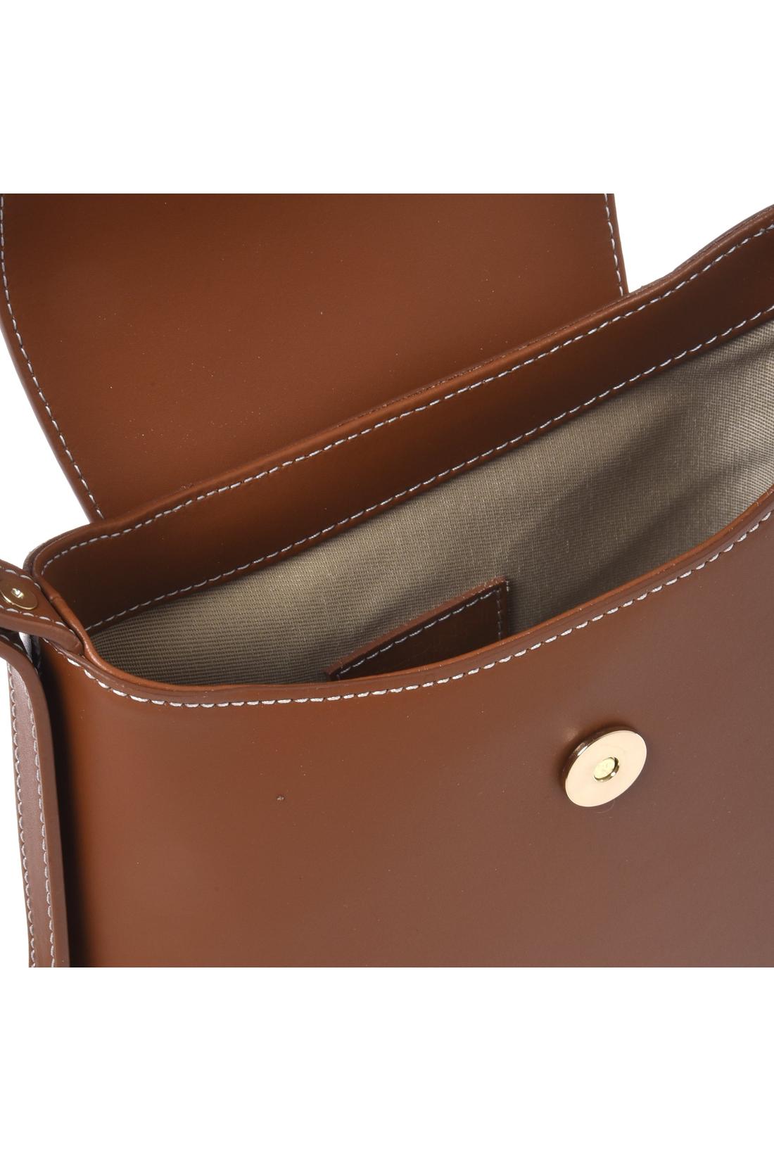 Brown leather crossbody bag