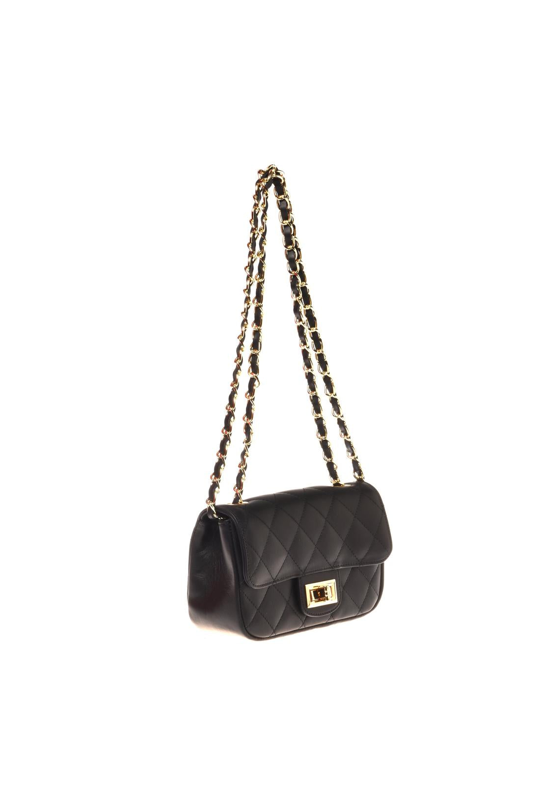 Quilted black leather crossbody bag-Baldinini-OUTLET-ARCHIVIST-ARCHIVE-SALE