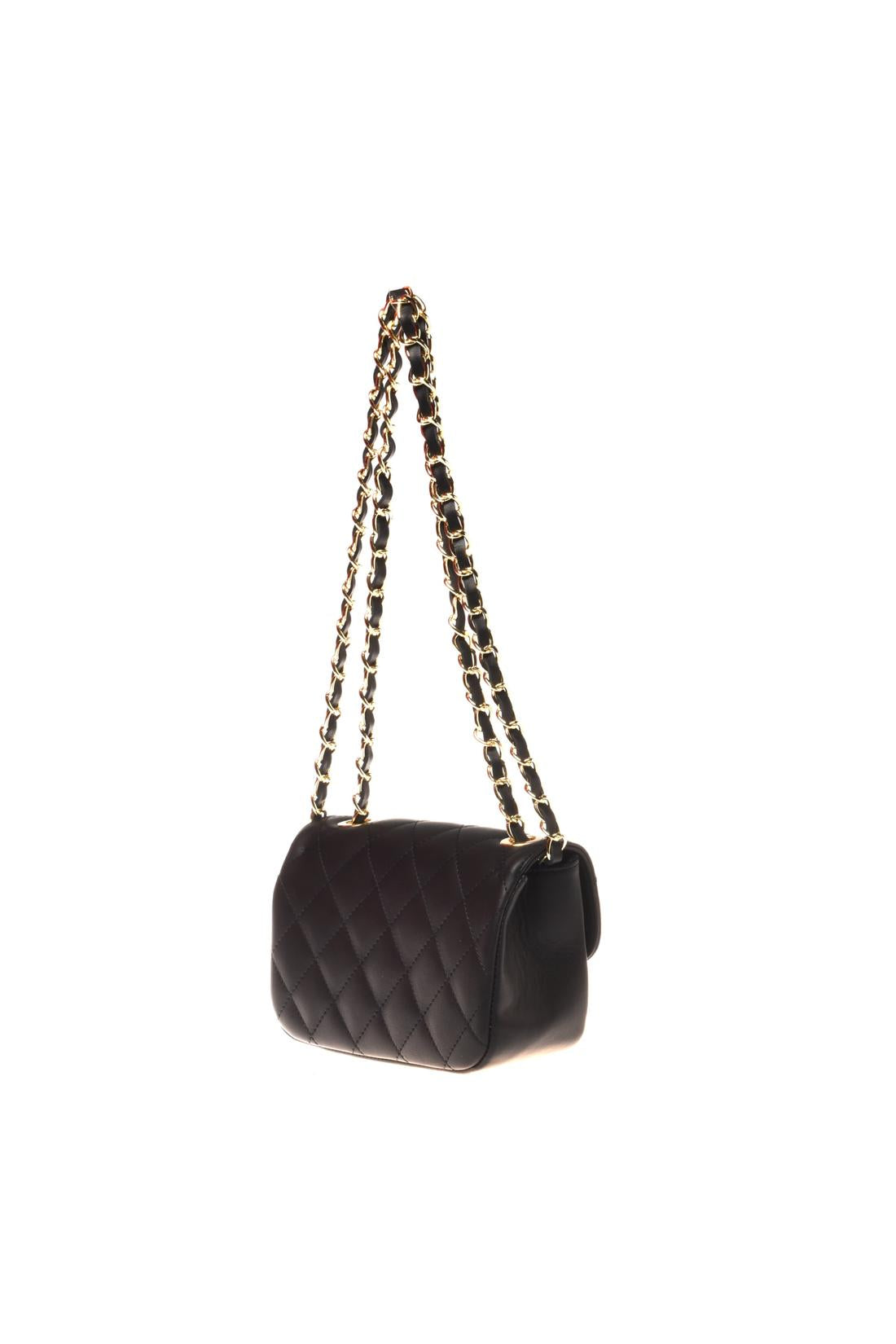Quilted black leather crossbody bag-Baldinini-OUTLET-ARCHIVIST-ARCHIVE-SALE