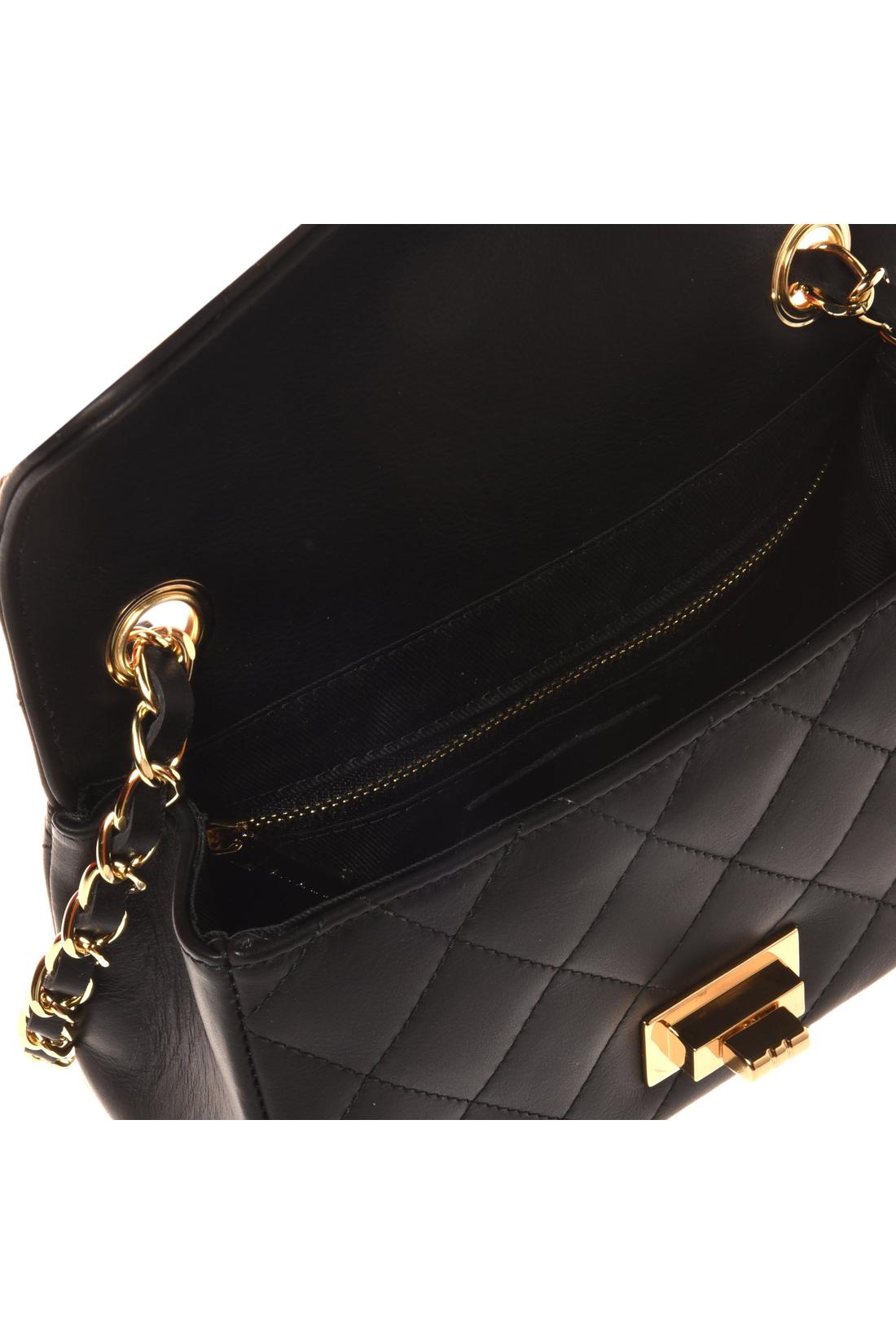 Quilted black leather crossbody bag-Baldinini-OUTLET-ARCHIVIST-ARCHIVE-SALE