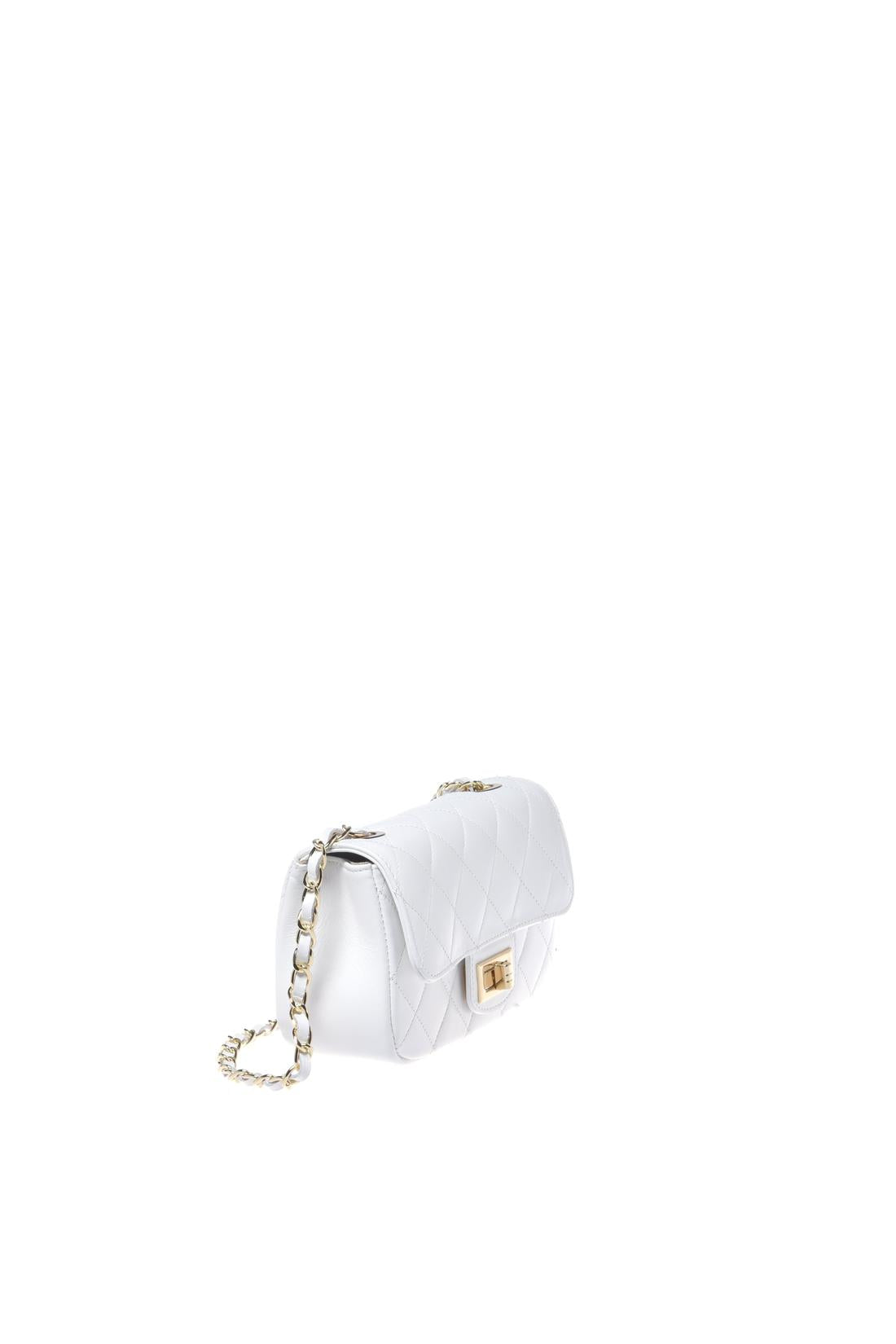 Shoulder bag in white quilted leather-Baldinini-OUTLET-ARCHIVIST-ARCHIVE-SALE