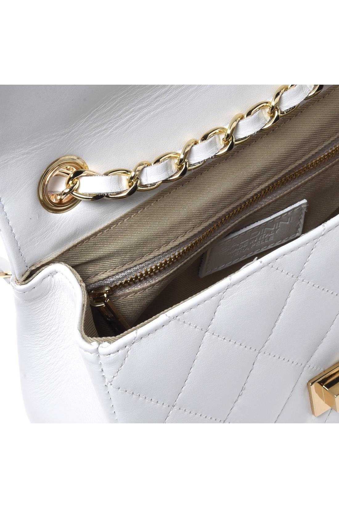 Shoulder bag in white quilted leather-Baldinini-OUTLET-ARCHIVIST-ARCHIVE-SALE