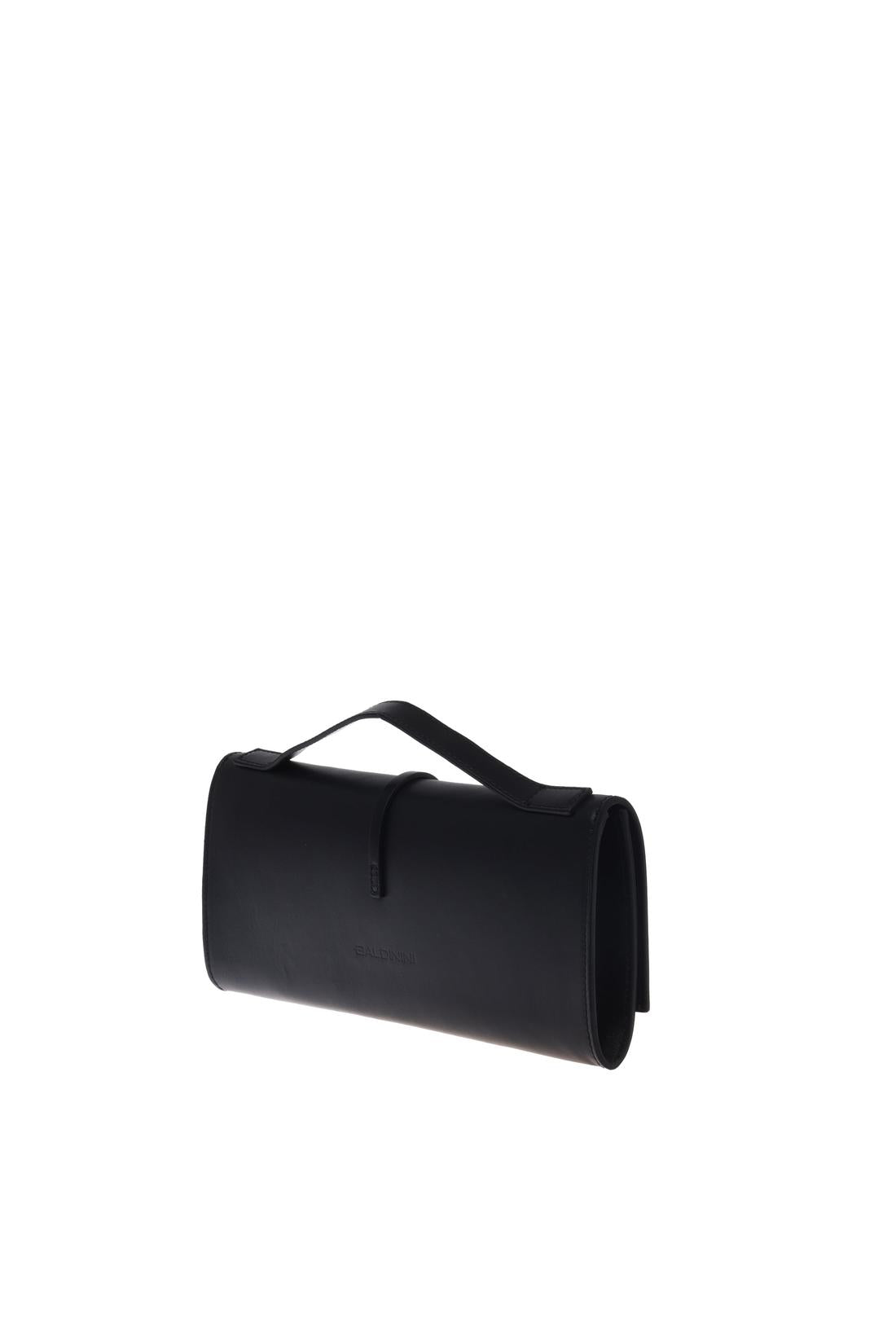 Black nappa leather clutch