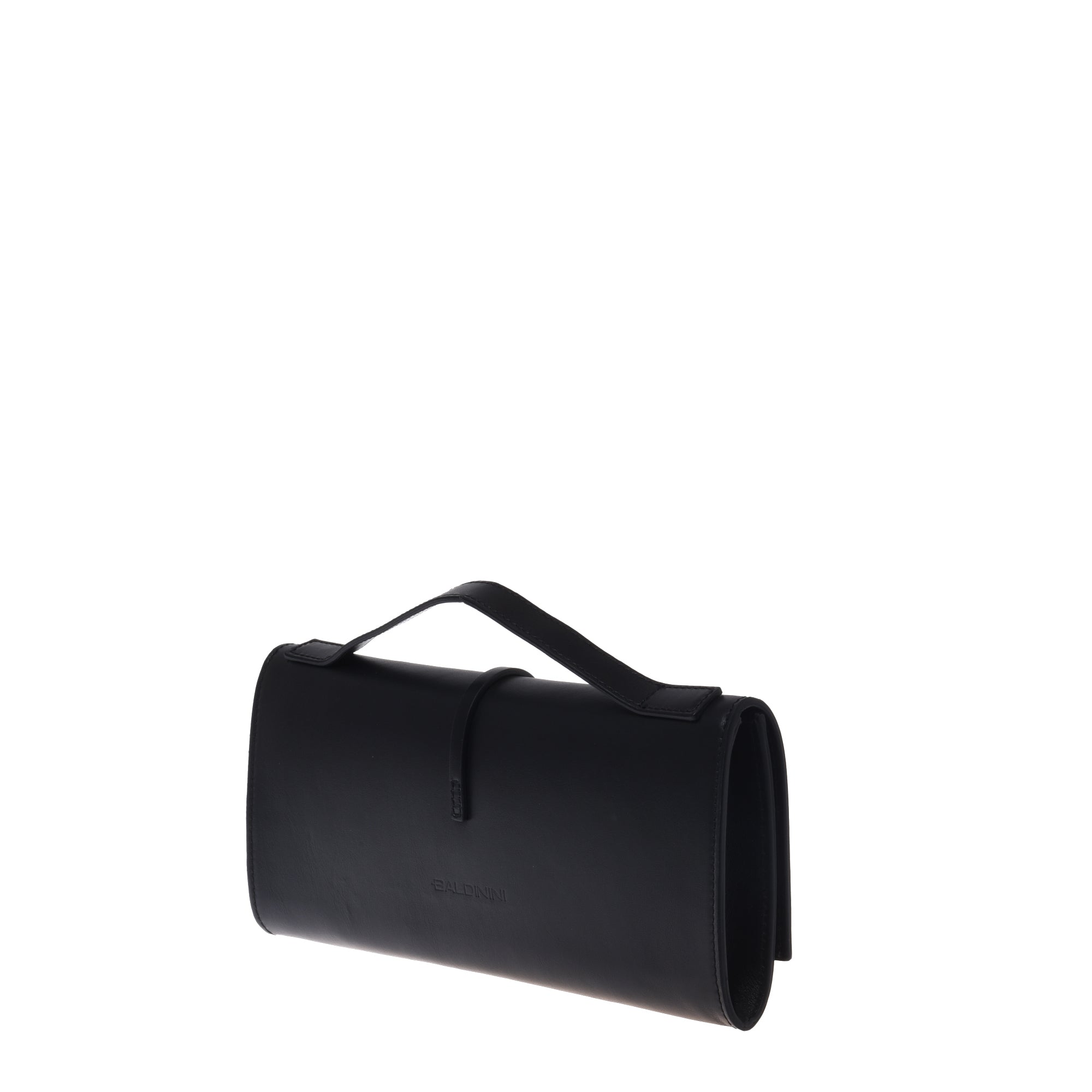 Black nappa leather clutch