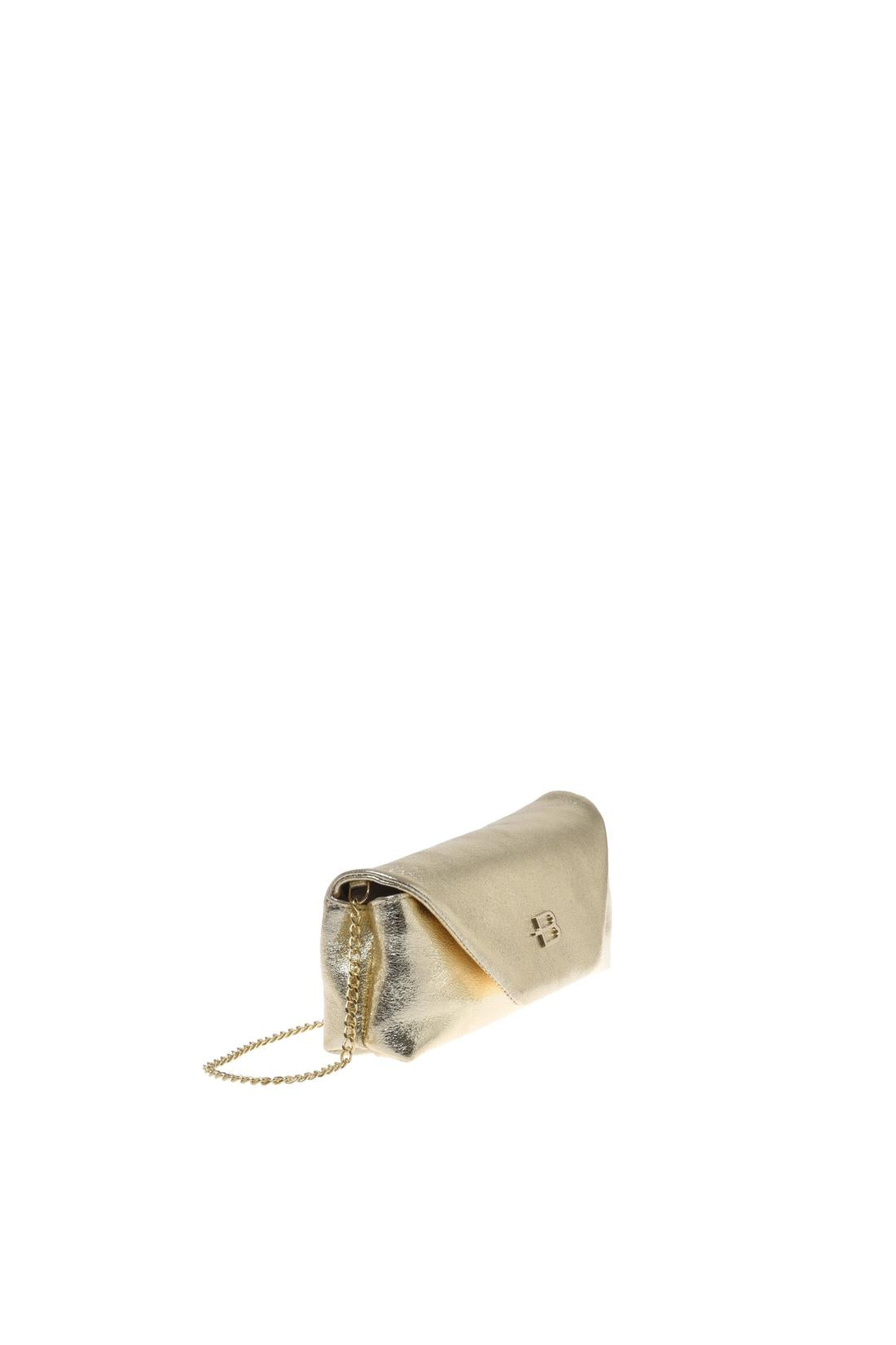 Light gold laminated nappa leather clutch-Baldinini-OUTLET-ARCHIVIST-ARCHIVE-SALE
