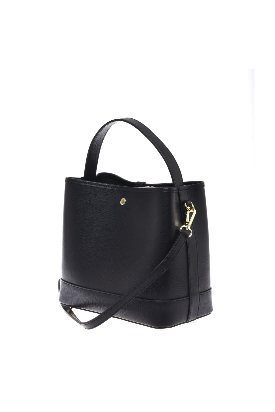 Black palmellato leather handbag-Baldinini-OUTLET-ARCHIVIST-ARCHIVE-SALE