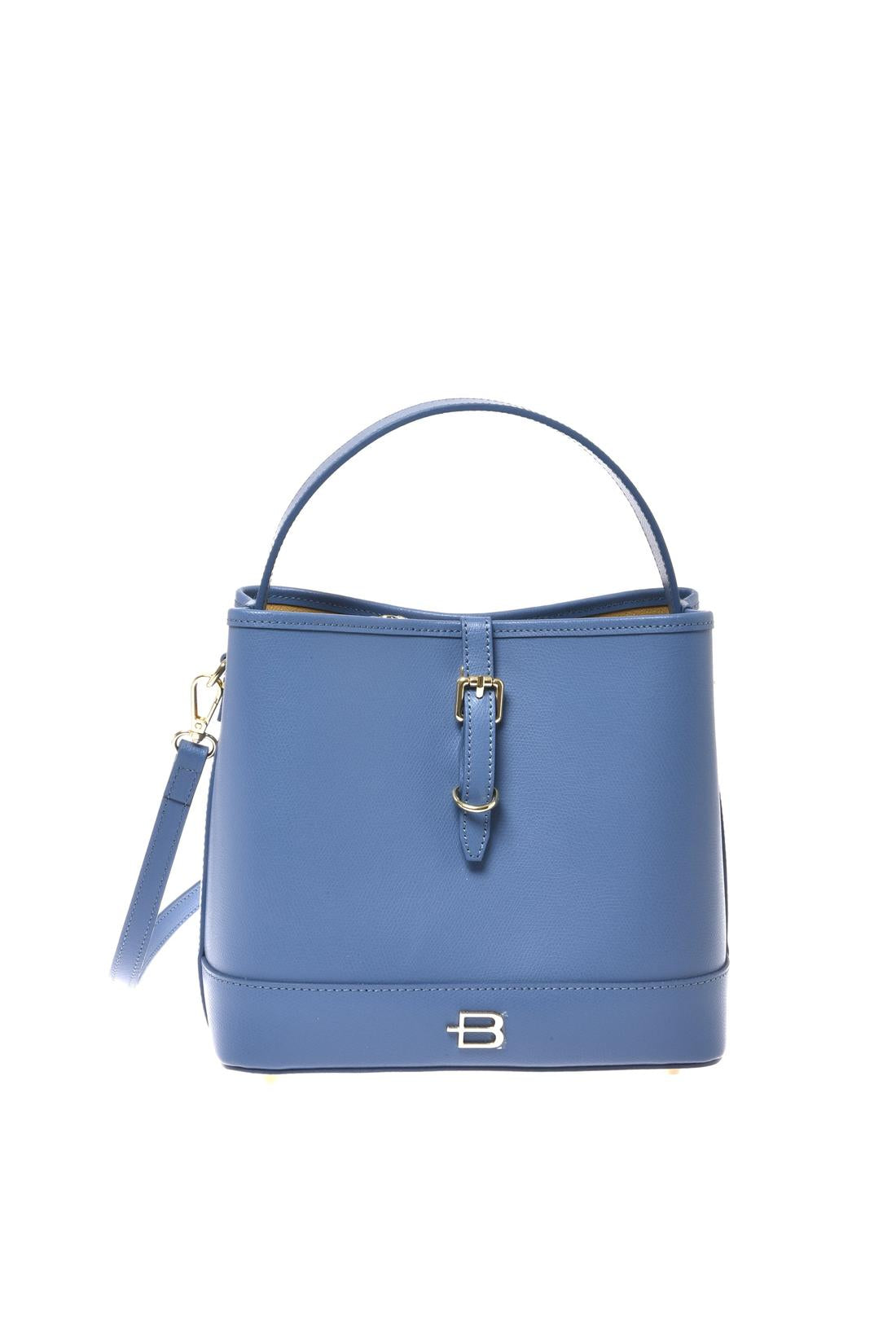 Cerulean palmellato leather handbag-Baldinini-OUTLET-JEANS-ARCHIVIST-ARCHIVE-SALE