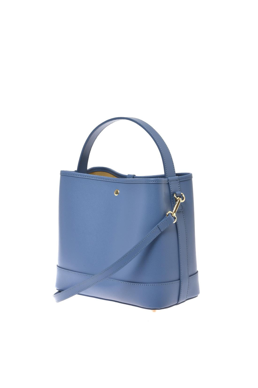 Cerulean palmellato leather handbag-Baldinini-OUTLET-ARCHIVIST-ARCHIVE-SALE