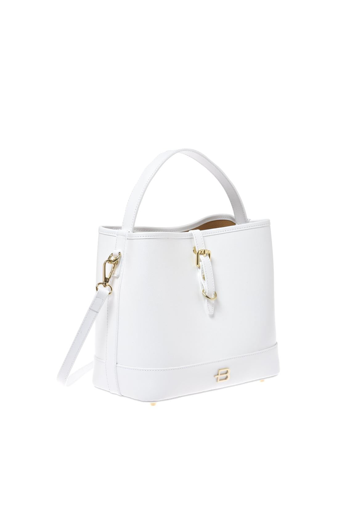 White palmellato leather handbag-Baldinini-OUTLET-ARCHIVIST-ARCHIVE-SALE