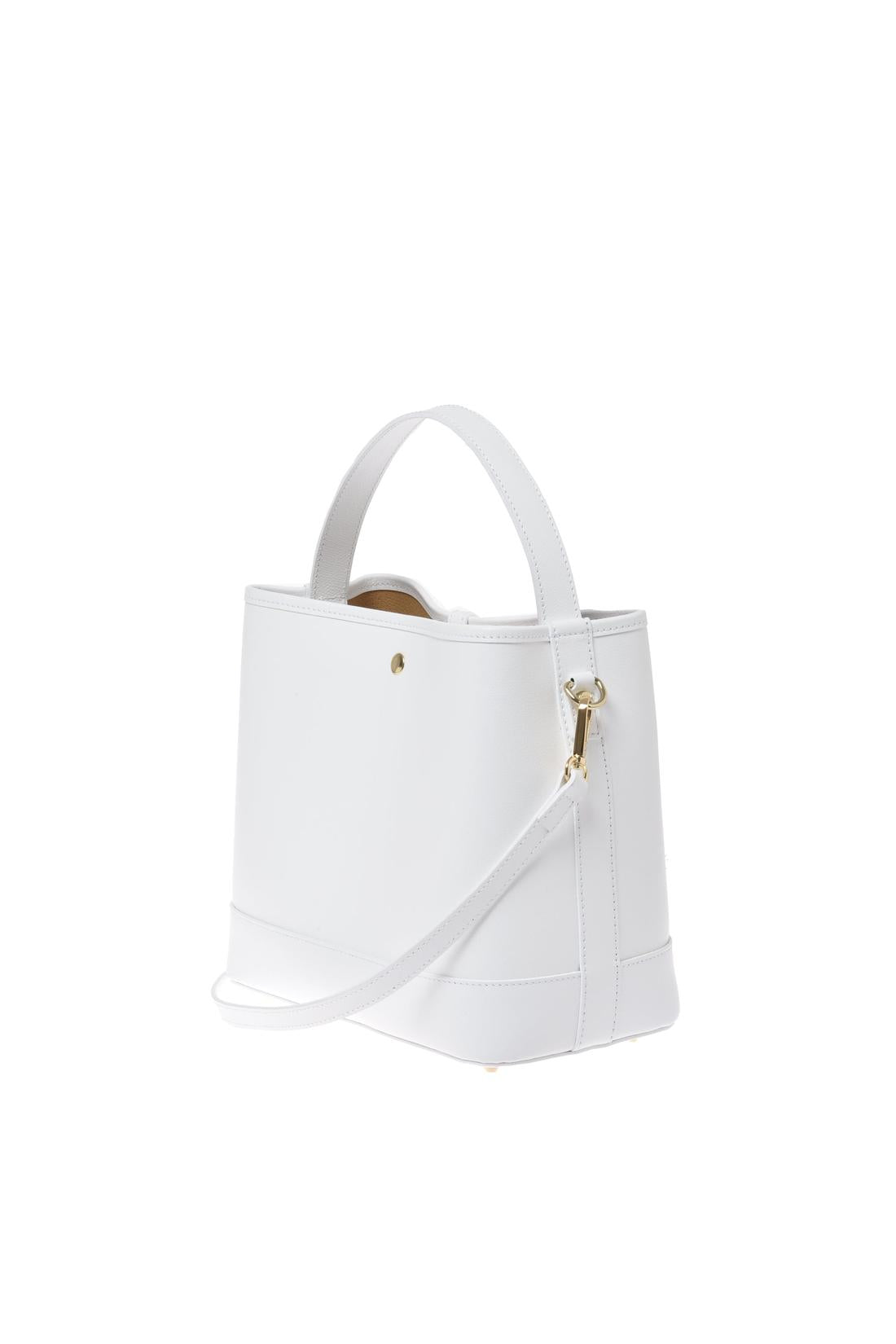 White palmellato leather handbag-Baldinini-OUTLET-ARCHIVIST-ARCHIVE-SALE