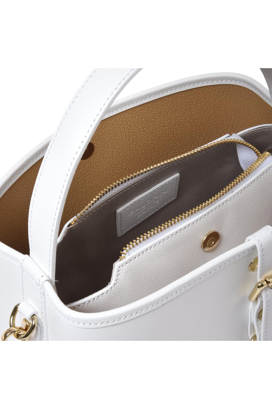 White palmellato leather handbag-Baldinini-OUTLET-ARCHIVIST-ARCHIVE-SALE