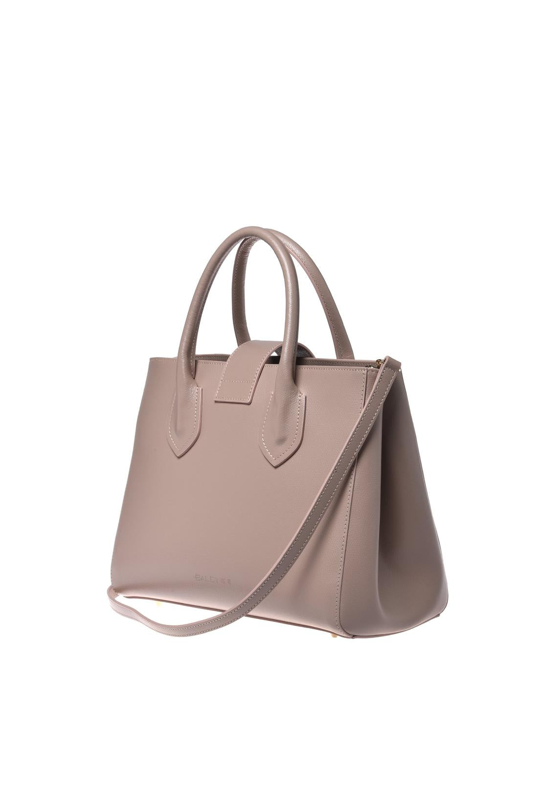 Nude palmellato leather handbag