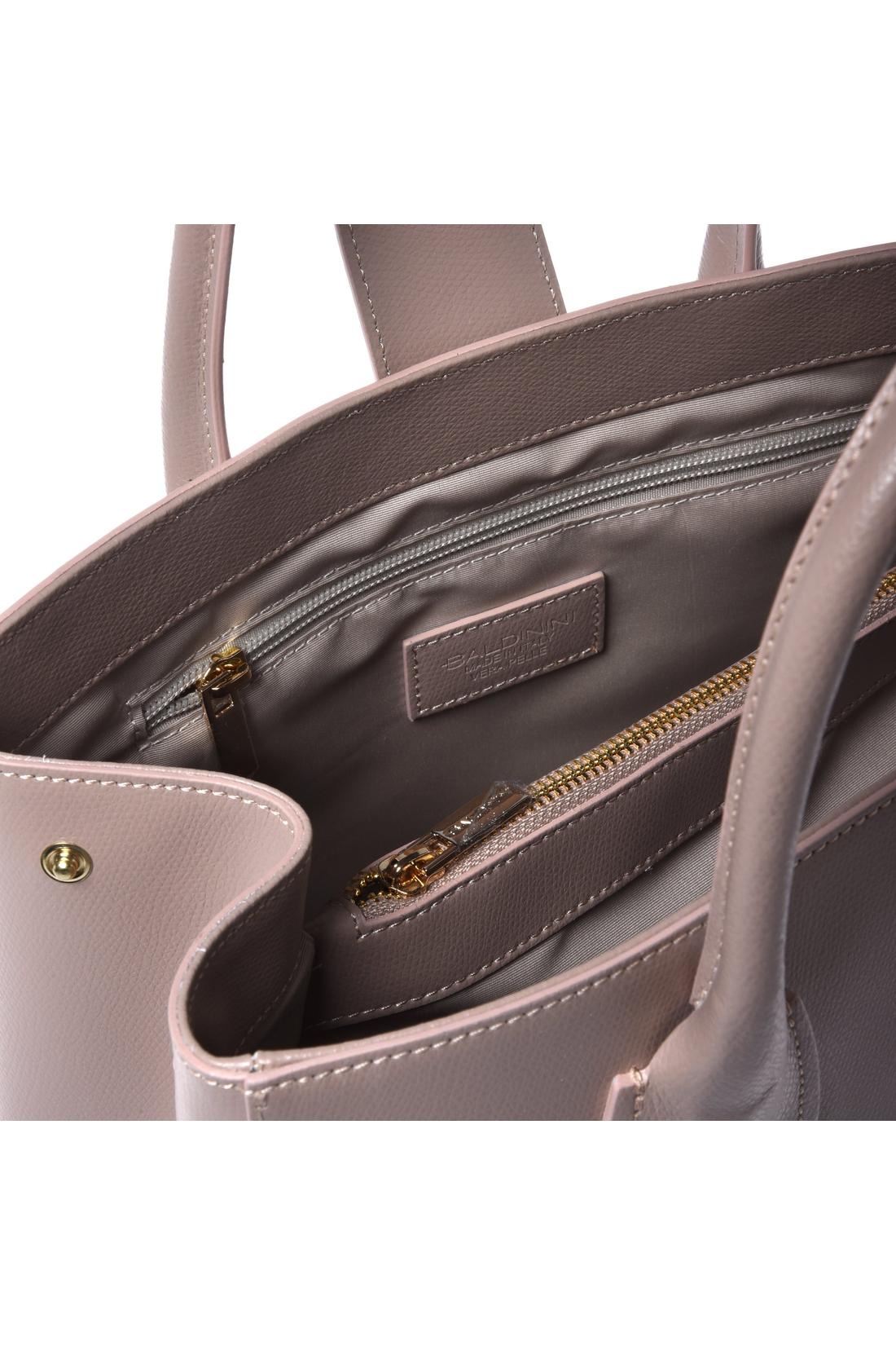 Nude palmellato leather handbag