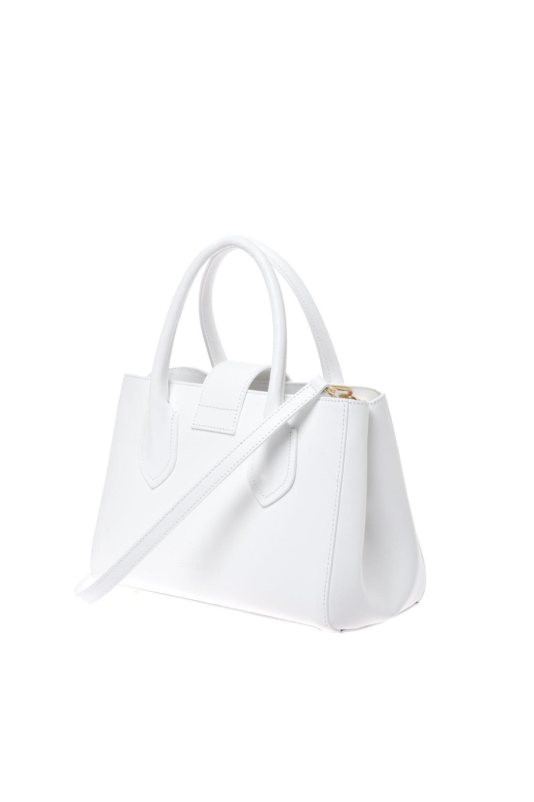 White palmellato leather handbag-Baldinini-OUTLET-ARCHIVIST-ARCHIVE-SALE