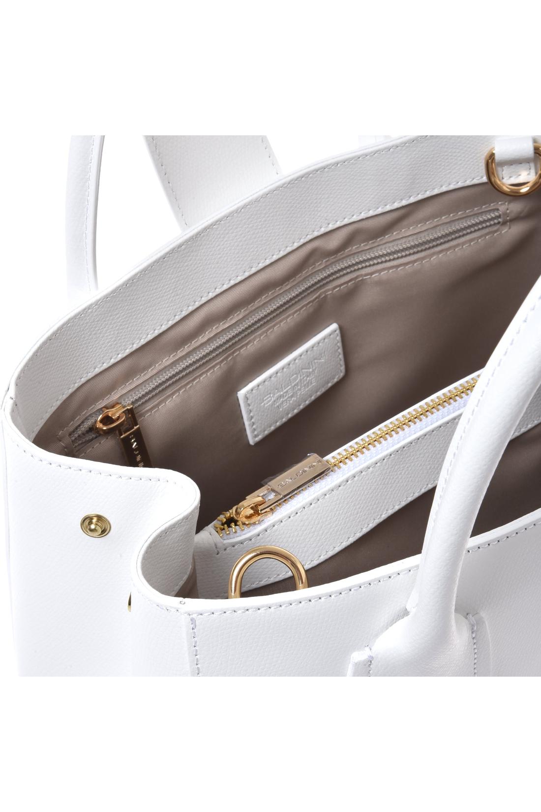 White palmellato leather handbag-Baldinini-OUTLET-ARCHIVIST-ARCHIVE-SALE