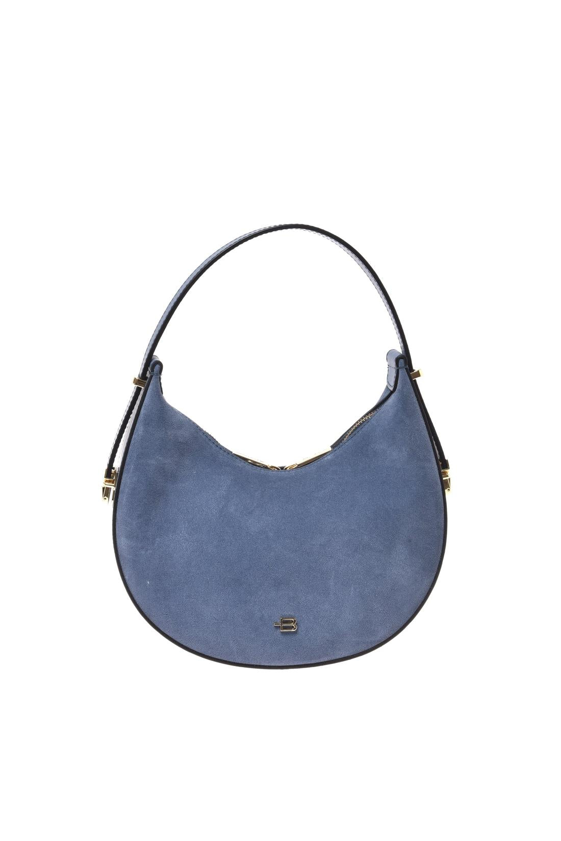 Cerulean suede handbag-Baldinini-OUTLET-CELESTE-ARCHIVIST-ARCHIVE-SALE