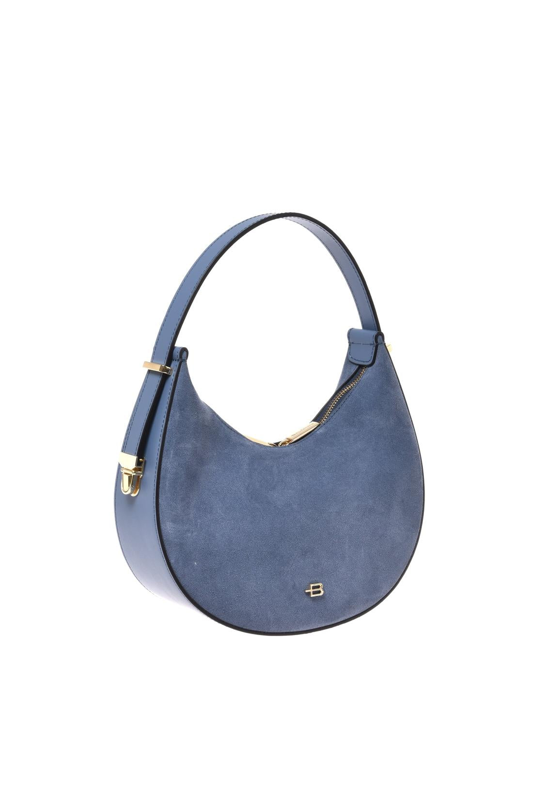 Cerulean suede handbag-Baldinini-OUTLET-ARCHIVIST-ARCHIVE-SALE