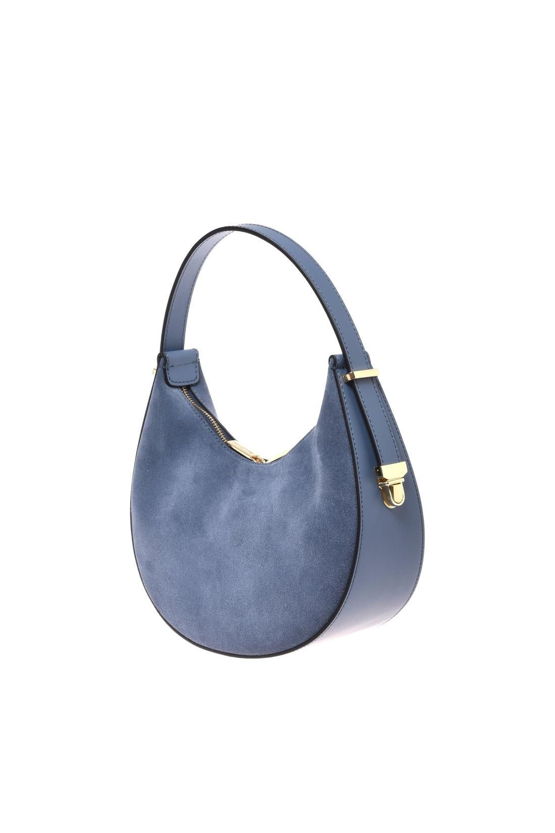 Cerulean suede handbag-Baldinini-OUTLET-ARCHIVIST-ARCHIVE-SALE